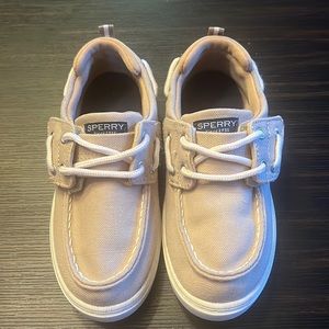 Sperry Washable Sneaker Sea Ketch Velcro Khaki Size 12M Kids